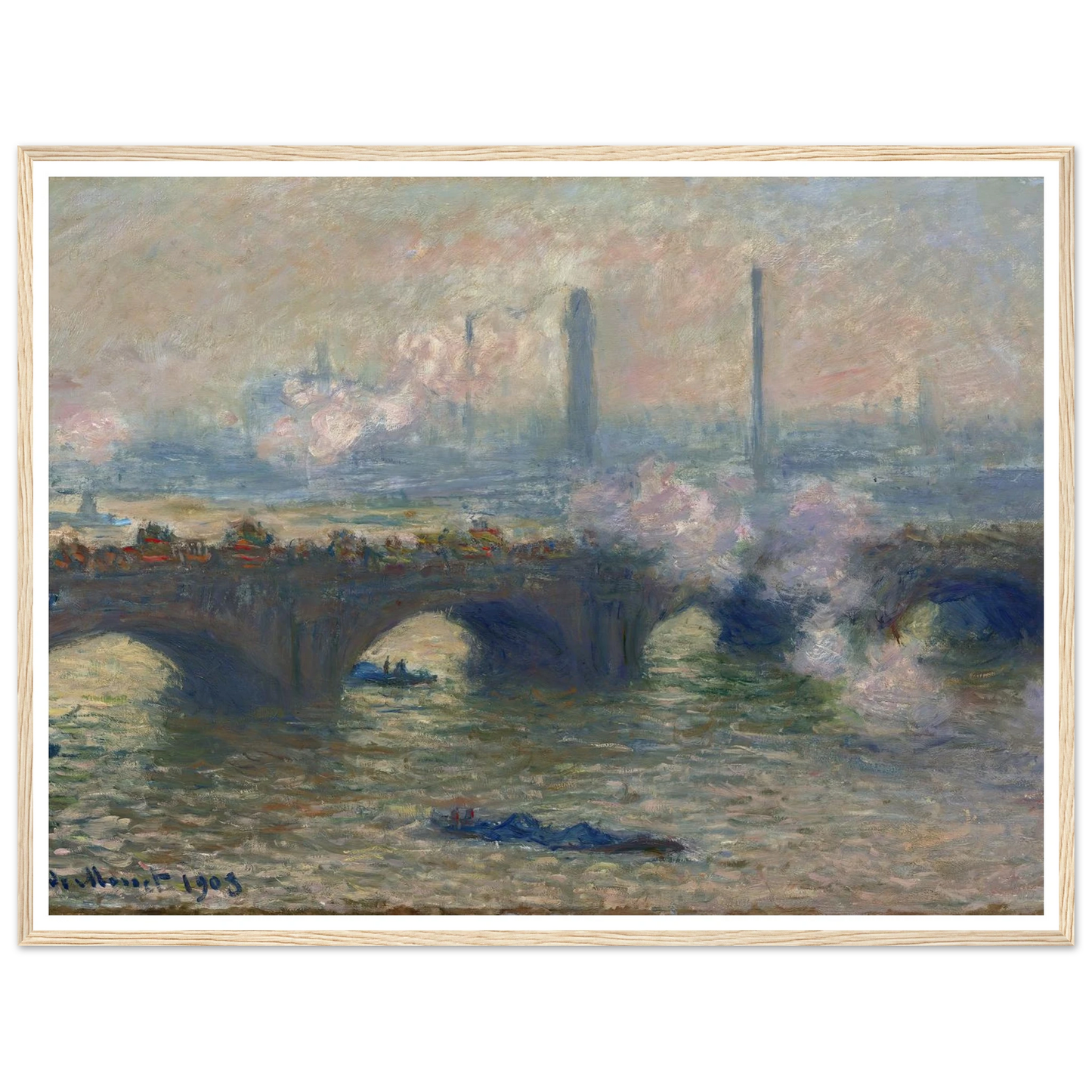 Waterloo Bridge,Gray Day (1903) Art Print | Claude Monet-Quipham Collections