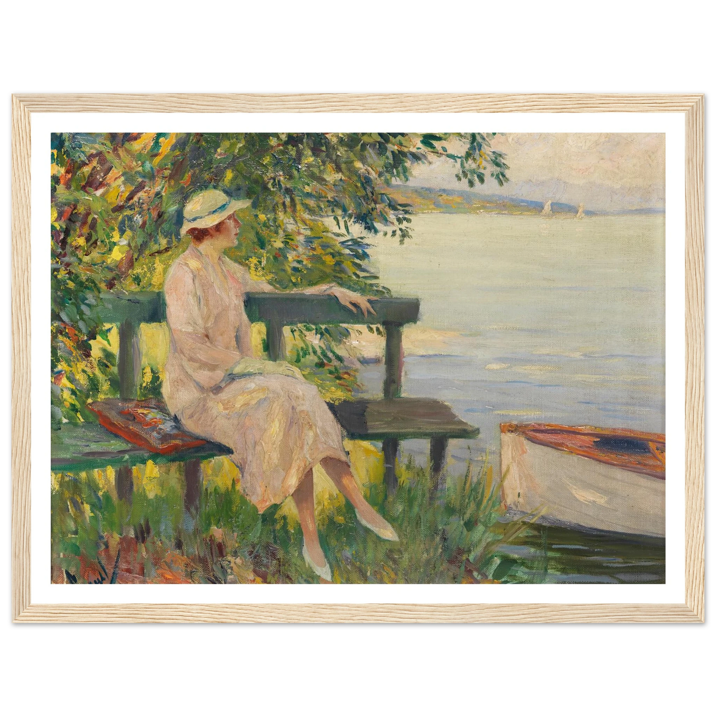 The green bench (1920) Art Print | Edward Cucue-Quipham Collections