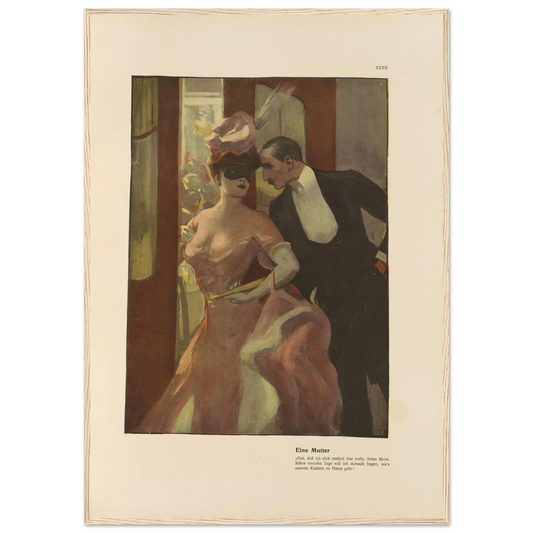 Eine Mutter (1908) Art Print | Ferdinand Freiherr von Reznicek - Framed Poster - 30x40 cm / 12x16″ - Black frame