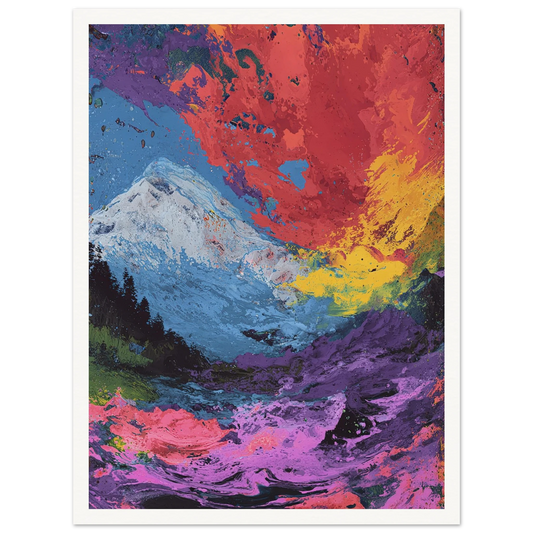 Electric Alpine - Framed Poster - 30x40 cm / 12x16″ - Black frame