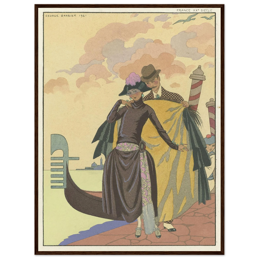 Elle et Lui ; France XXe siècle (1922) Art Print | George Barbier - Framed Poster - 30x40 cm / 12x16″ - Black frame