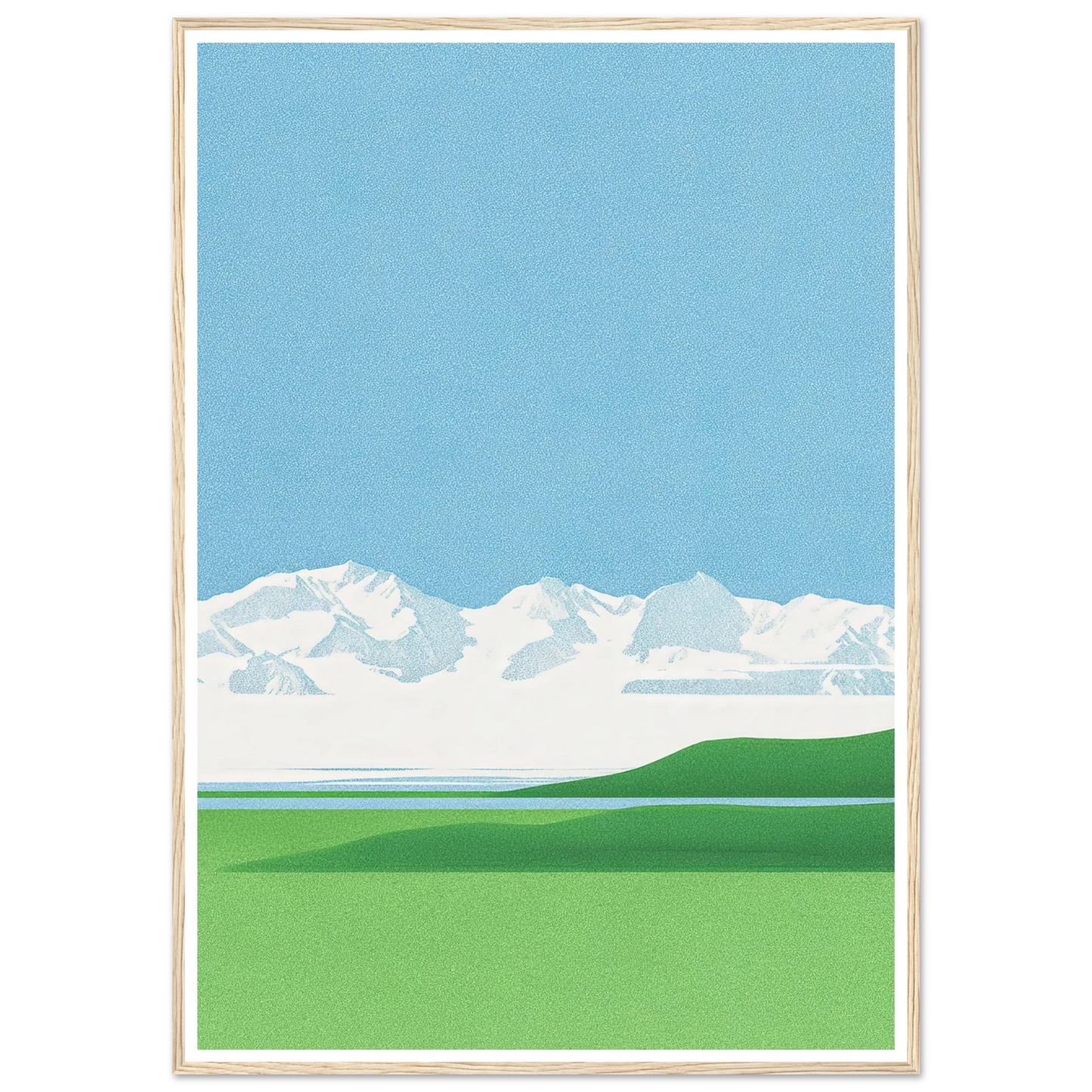 Emerald Valley Panorama - Framed Poster - 30x40 cm / 12x16″ - Black frame