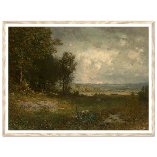 End of Summer (circa 1880-1892) Art Print | Alexander Helwig Wyant - Framed Poster - 30x40 cm / 12x16″ - Black frame