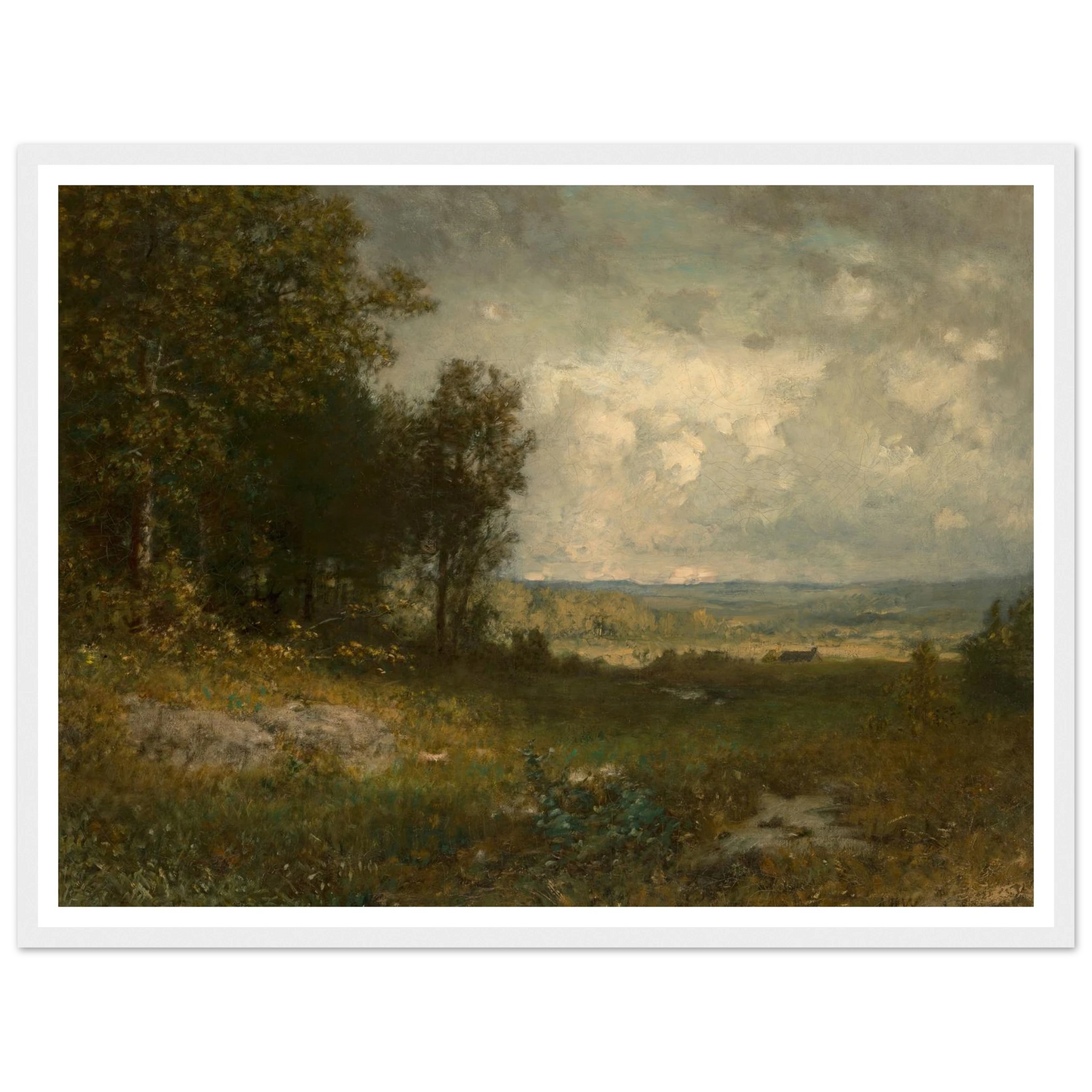 End of Summer (circa 1880-1892) Art Print | Alexander Helwig Wyant - Framed Poster - 30x40 cm / 12x16″ - Black frame