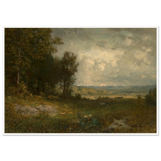 End of Summer (circa 1880-1892) Art Print | Alexander Helwig Wyant - Framed Poster - 30x40 cm / 12x16″ - Black frame