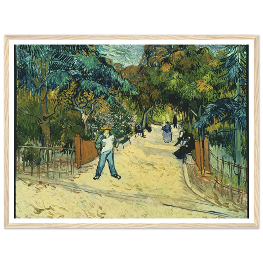 Entrance to the Public Gardens in Arle Art Print | Vincent van Gogh - Framed Poster - 30x40 cm / 12x16″ - Black frame