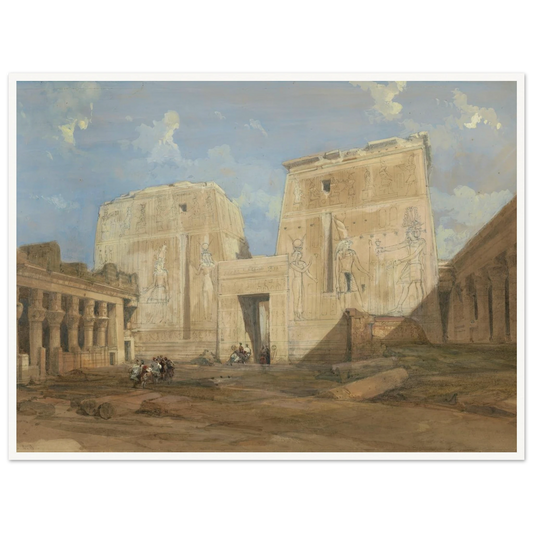 Entrance to the Temple of Isis, Philae Art Print | David Roberts - Framed Poster - 30x40 cm / 12x16″ - Black frame