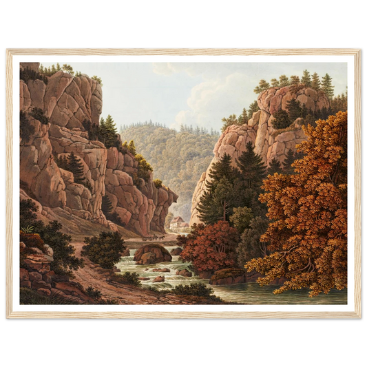 Entrée du Val de Moutier Art Print | Peter Birmann - Framed Poster - 30x40 cm / 12x16″ - Black frame