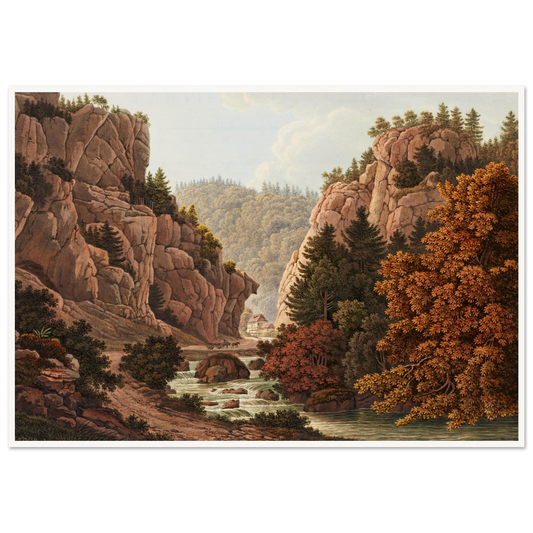 Entrée du Val de Moutier Art Print | Peter Birmann - Framed Poster - 30x40 cm / 12x16″ - Black frame