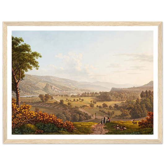 Environs de Münchenstein Art Print | Peter Birmann - Framed Poster - 30x40 cm / 12x16″ - Black frame