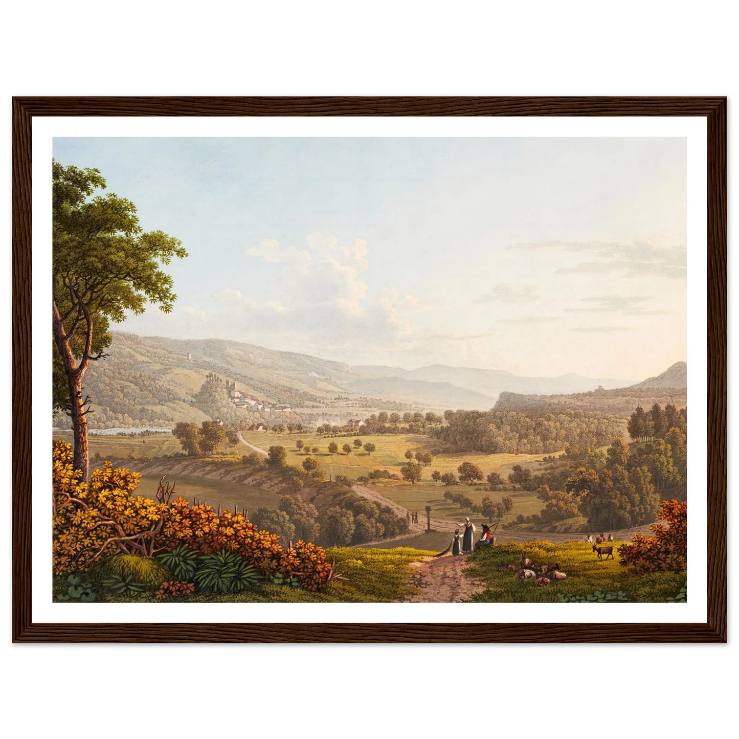 Environs de Münchenstein Art Print | Peter Birmann - Framed Poster - 30x40 cm / 12x16″ - Black frame