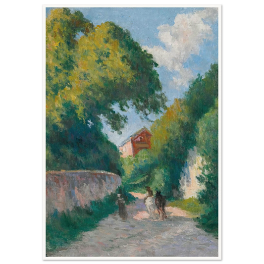 Environs De Rolleboise, Le Retour À La Ferme (circa 1920) Art Print | Maximilien Luce - Framed Poster - 30x40 cm / 12x16″ - Black frame
