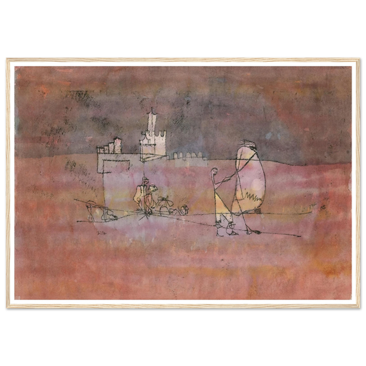 Episode Before an Arab Town (1923) Art Print | Paul Klee - Framed Poster - 30x40 cm / 12x16″ - Black frame