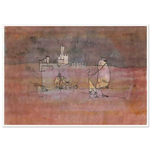 Episode Before an Arab Town (1923) Art Print | Paul Klee - Framed Poster - 30x40 cm / 12x16″ - Black frame