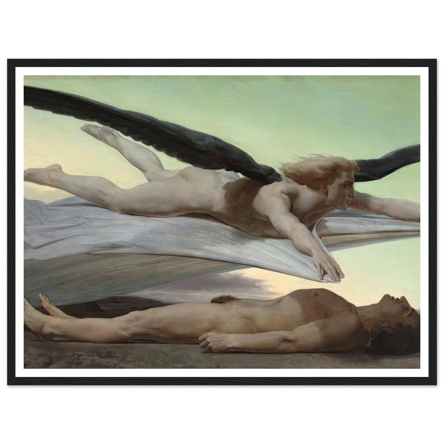 Equality Before Death (1848) Art Print | William Bouguereau - Framed Poster - 30x40 cm / 12x16″ - Black frame