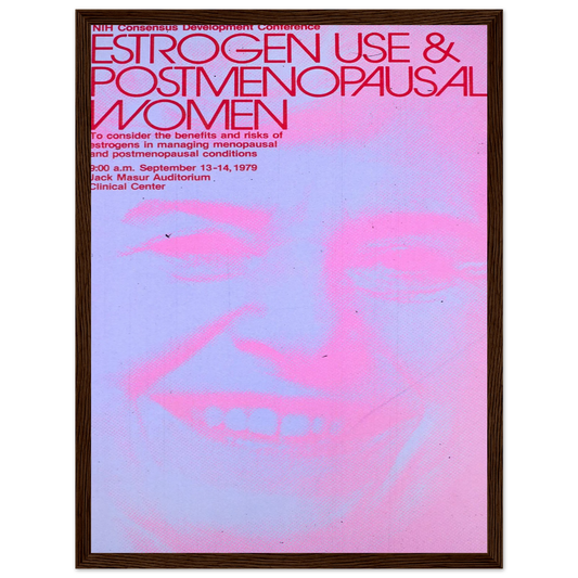 Estrogen use and postmenopausal women (1979) Art Print | National Institutes of Health - Framed Poster - 30x40 cm / 12x16″ - Black frame