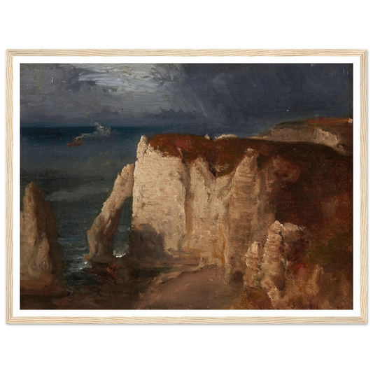 Étretat (circa 1874) Art Print | George Inness - Framed Poster - 30x40 cm / 12x16″ - Black frame
