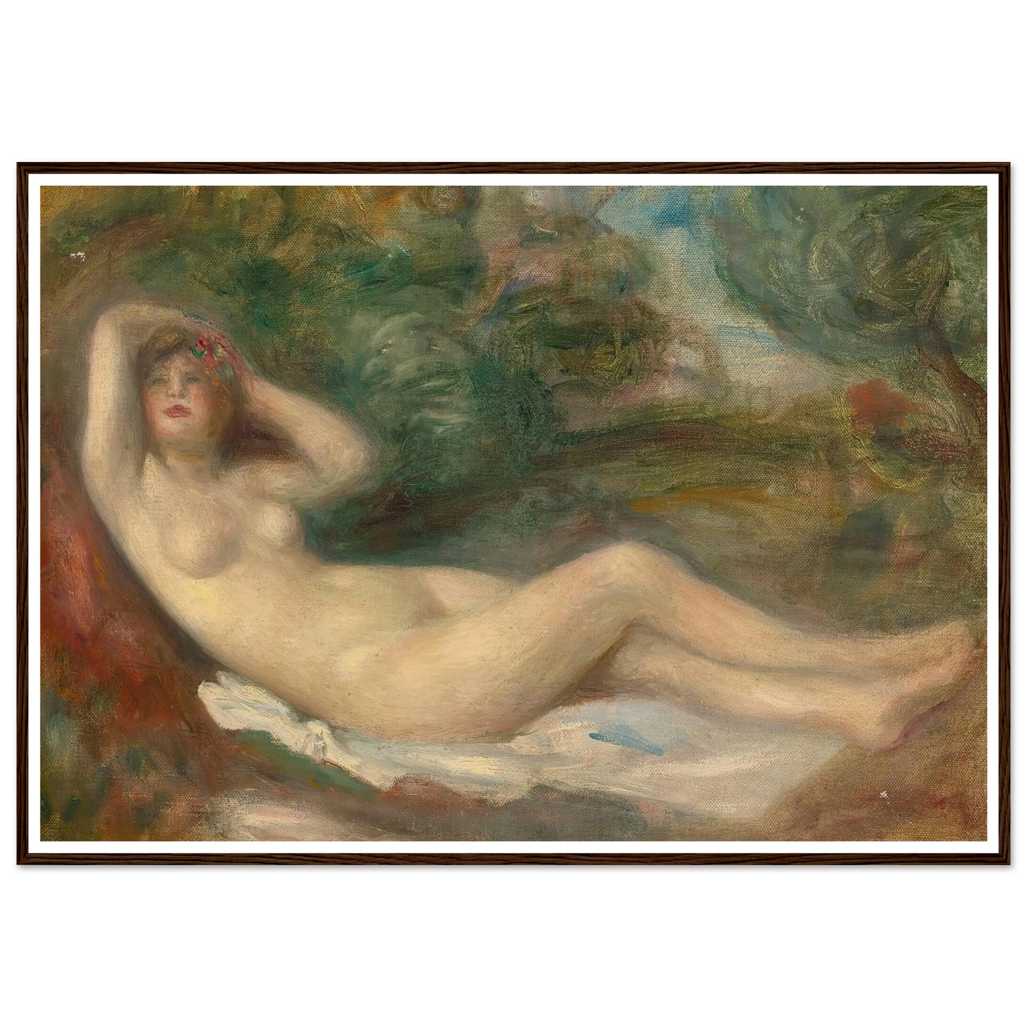 Étude De Nu (circa 1882) Art Print | Pierre Auguste Renoir - Framed Poster - 30x40 cm / 12x16″ - Black frame