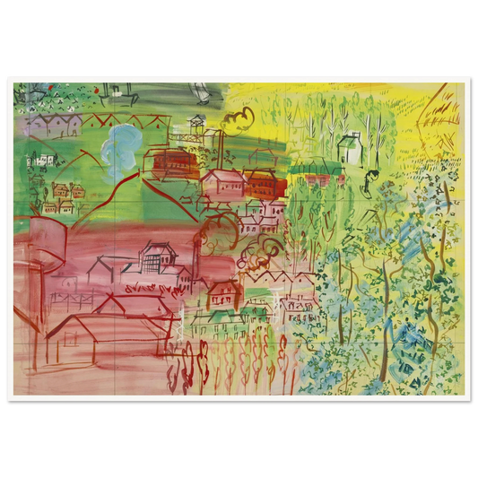 étude pour la fée electricité Art Print | Raoul Dufy - Framed Poster - 30x40 cm / 12x16″ - Black frame