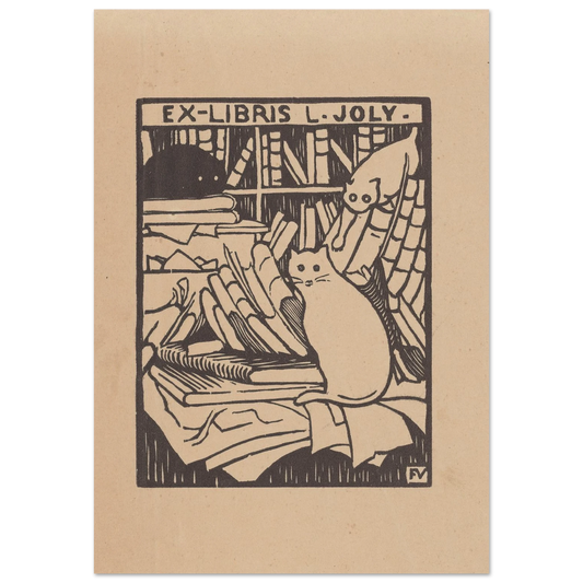 Ex-libris L. Joly (1893) Art Print | Felix Vallotton - Framed Poster - 30x40 cm / 12x16″ - Black frame