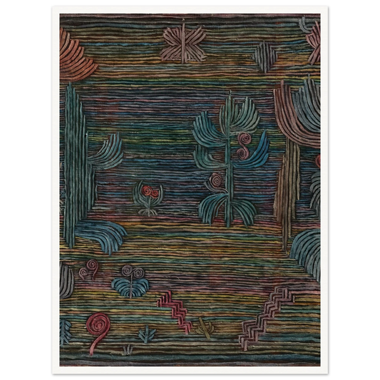 Exotischer Garten (1926) Art Print | Paul Klee - Framed Poster - 30x40 cm / 12x16″ - Black frame