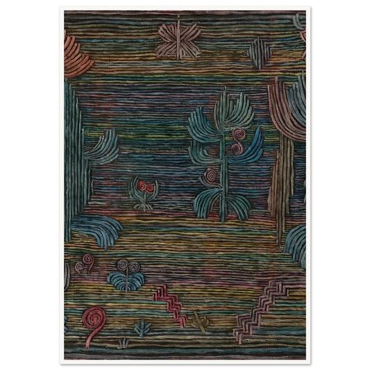 Exotischer Garten (1926) Art Print | Paul Klee - Framed Poster - 30x40 cm / 12x16″ - Black frame