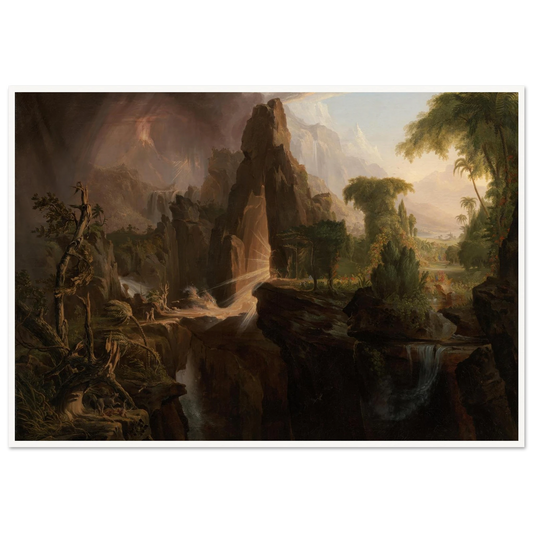 Expulsion from the Garden of Eden (1828) Art Print | Thomas Cole - Framed Poster - 30x40 cm / 12x16″ - Black frame