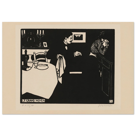Extreme Measure (Le grand moyen) (1898) Art Print | Felix Vallotton - Framed Poster - 30x40 cm / 12x16″ - Black frame