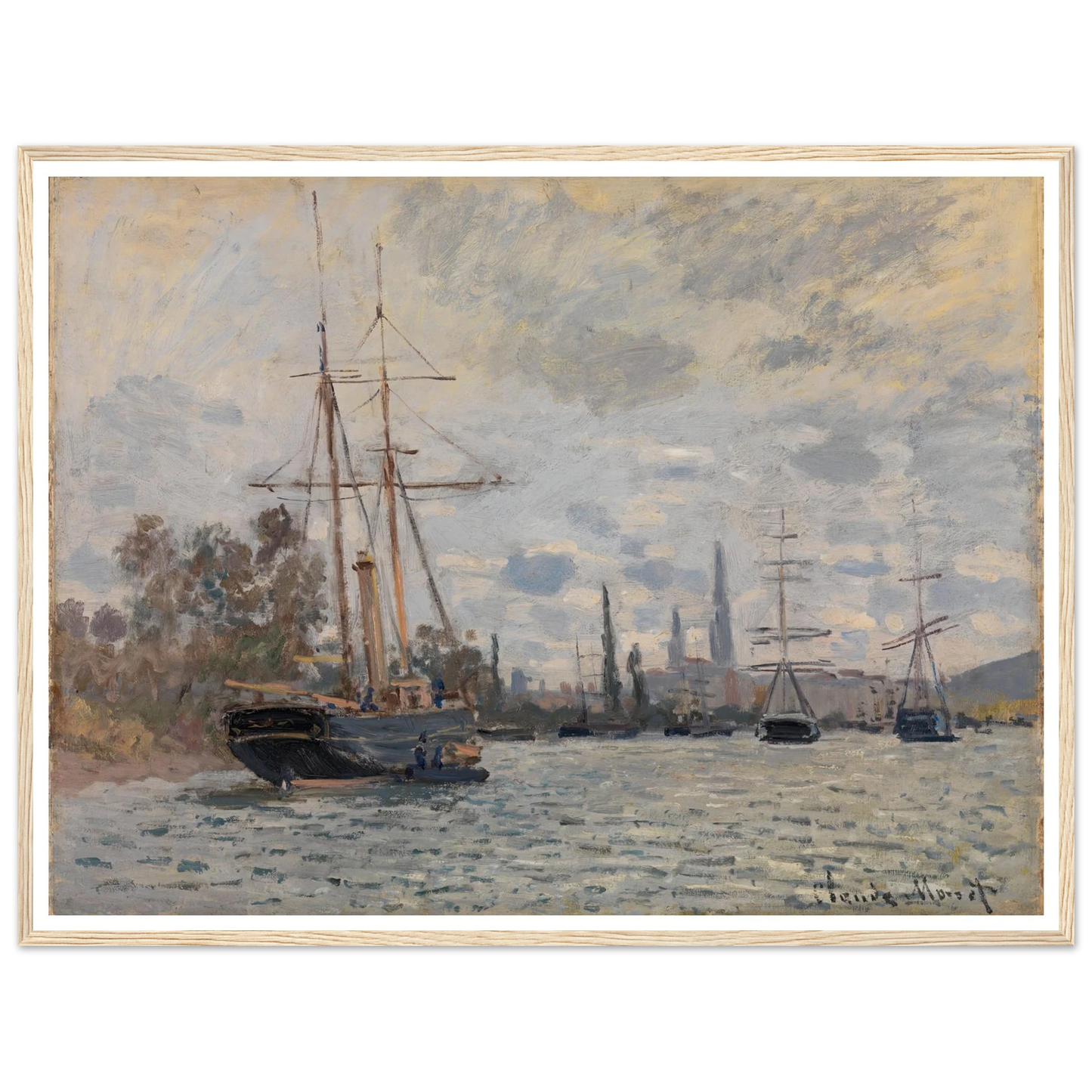 The Seine near Rouen (ca 1874) Art Print | Claude Monet-Quipham Collections