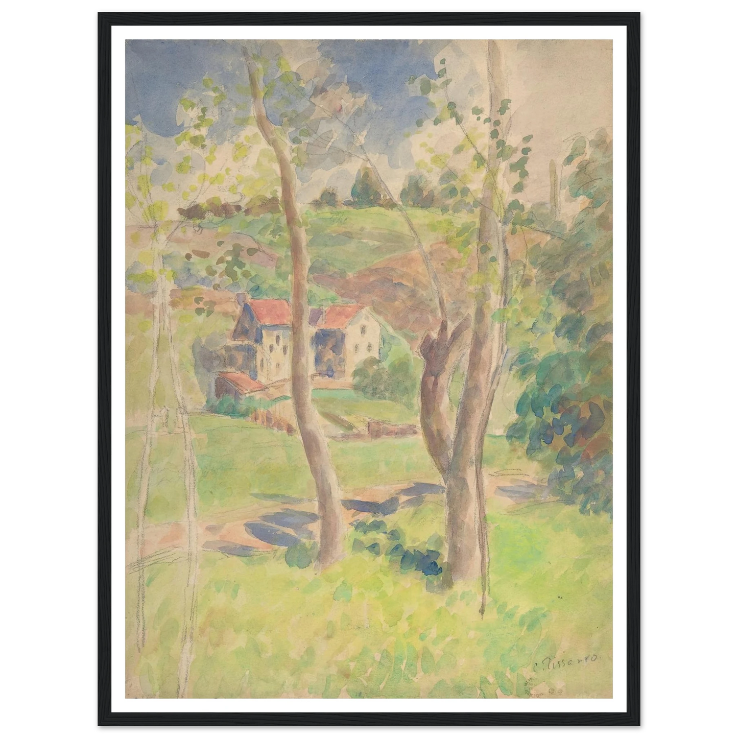 Landscape (second half 19th century) Art Print | Camille Pissarro-Quipham Collections