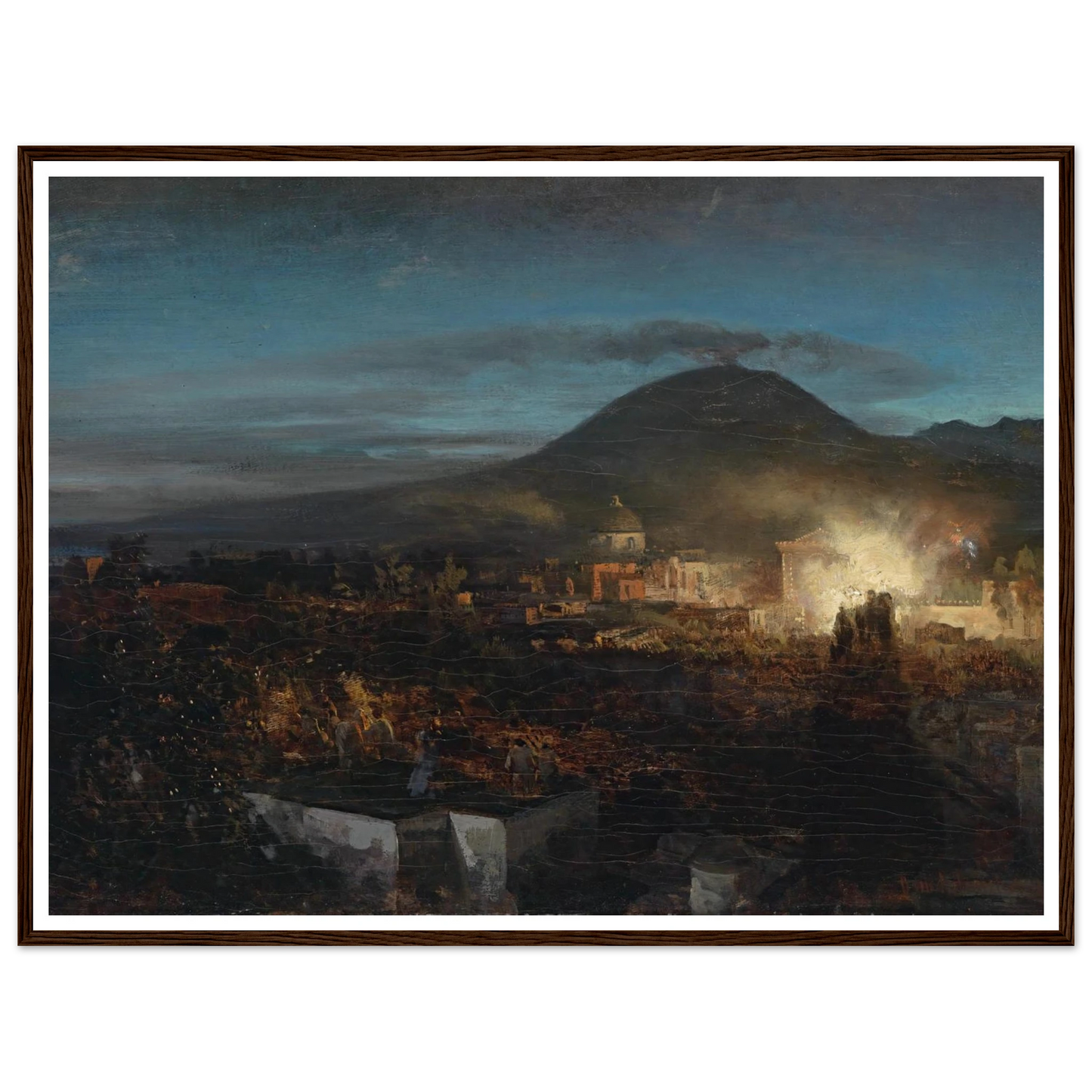 Feuerwerk In Toree Dell Annunziata Art Print | Oswald Achenbach-Quipham Collections