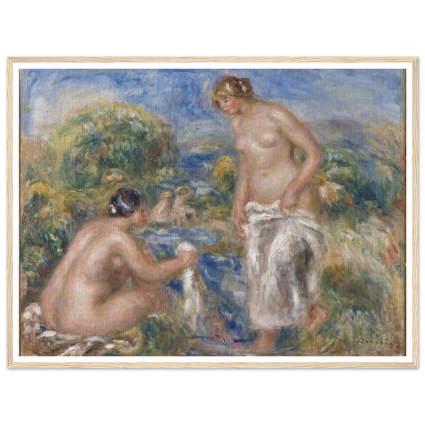 Bathing Women Art Print | Pierre Auguste Renoir-Quipham Collections