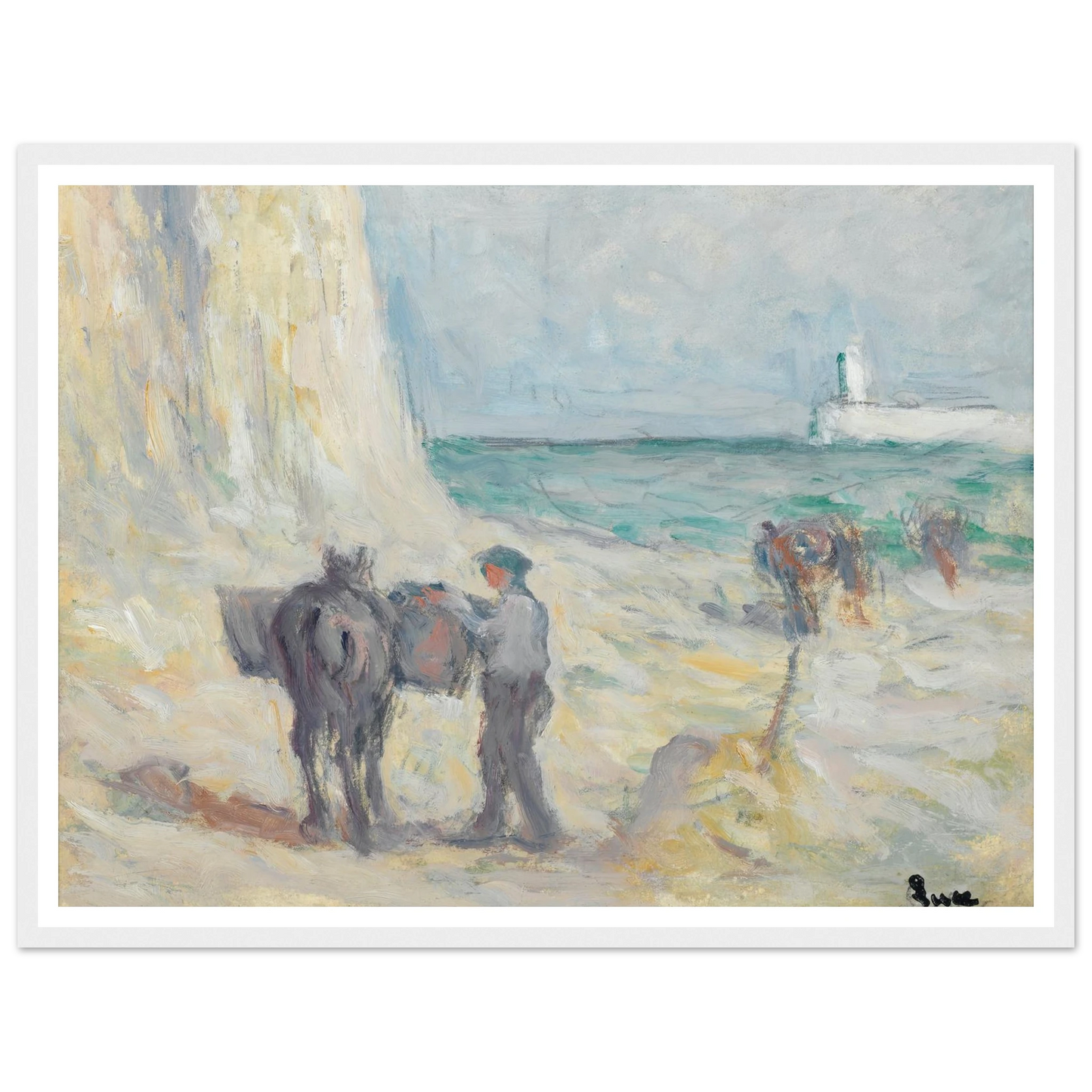 Le Tréport, le Ramassaage du Varech (1935) Art Print | Maximilien Luce-Quipham Collections