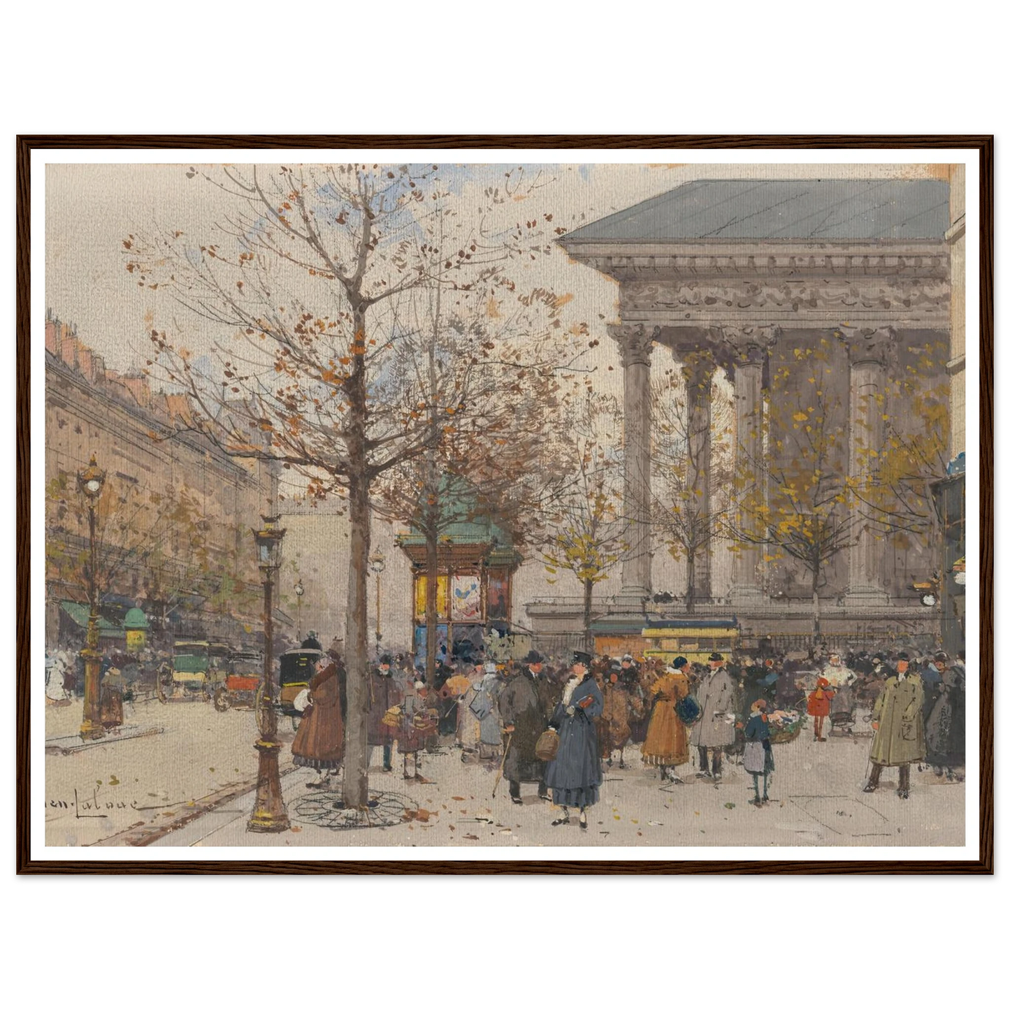 Vue animée de la Madeleine Art Print | Eugene Galien Laloue-Quipham Collections
