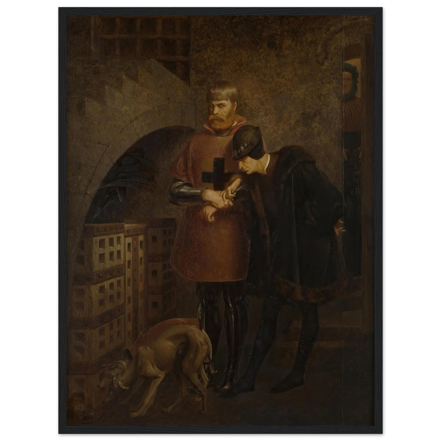 Louis XI of France visiting Cardinal Balue in his iron cage (1883) Art Print | Jean Leon Gerome-Quipham Collections
