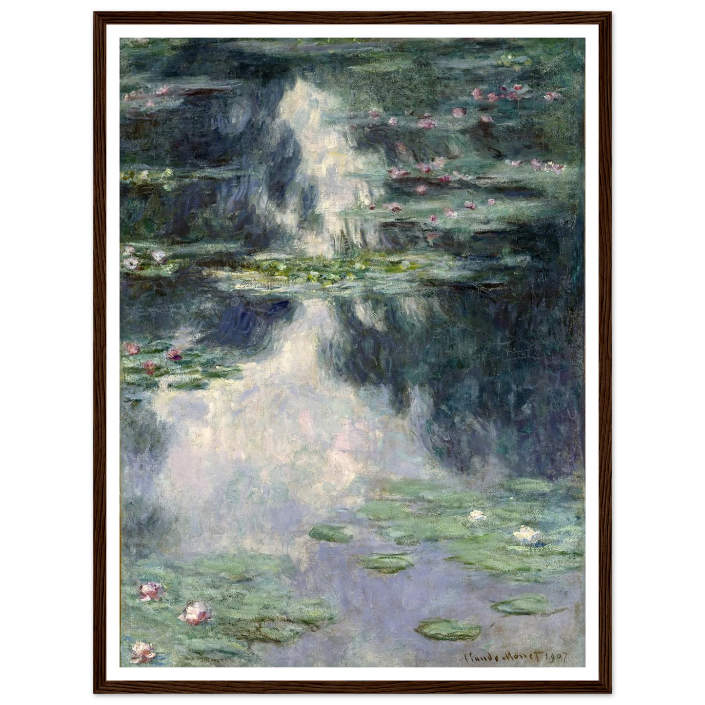 Pond with Water Lilies (1907) Art Print | Claude Monet-Quipham Collections