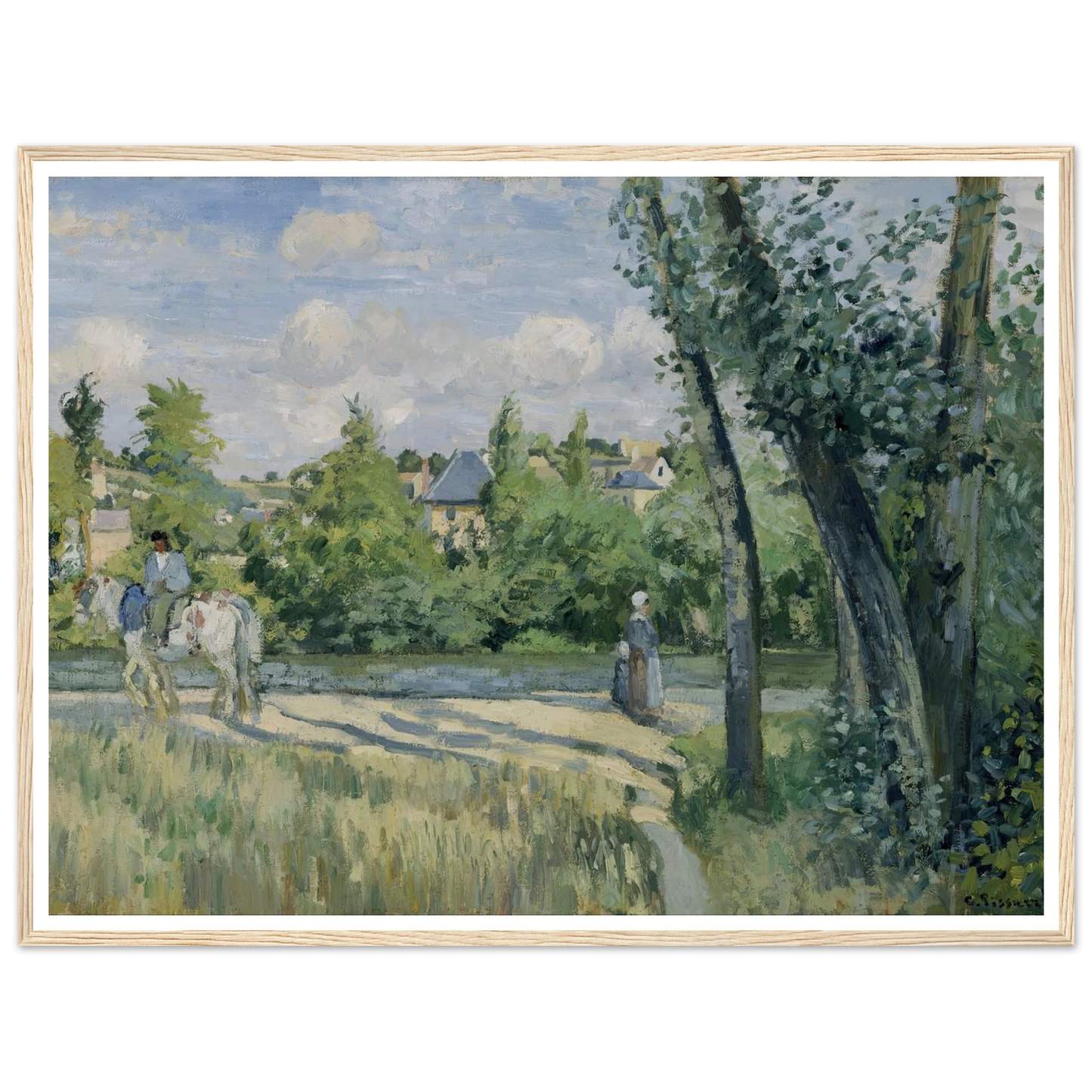 Sunlight on the Road, Pontoise (1874) Art Print | Camille Pissarro-Quipham Collections