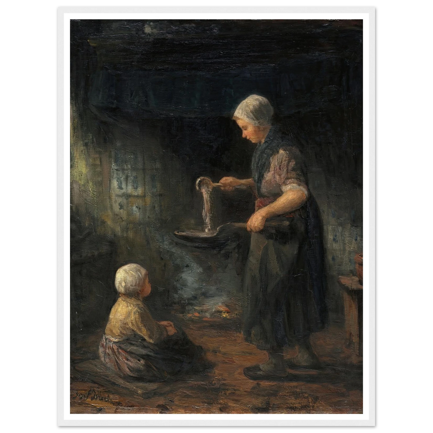 The Pancakes (c. 1875) Art Print | Jozef Israels-Quipham Collections
