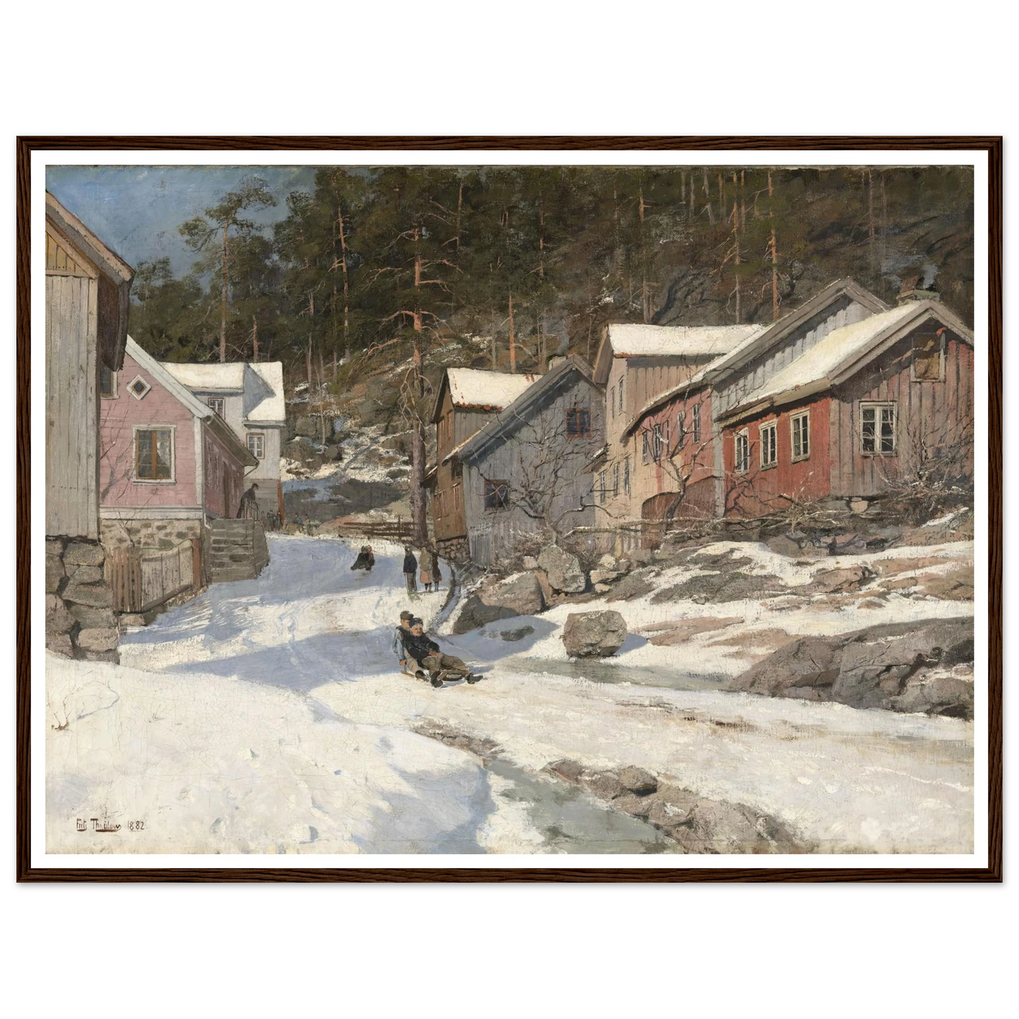 Street in Kragerø (1882) Art Print | Frits Thaulow-Quipham Collections