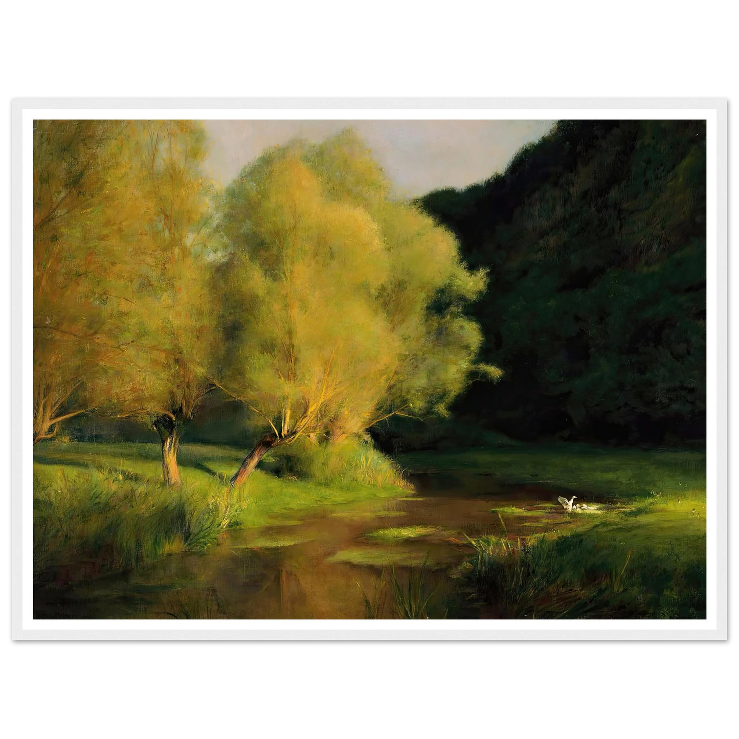 Willows by a Stream (1908) Art Print | Pascal Adolphe Jean Dagnan Bouveret-Quipham Collections