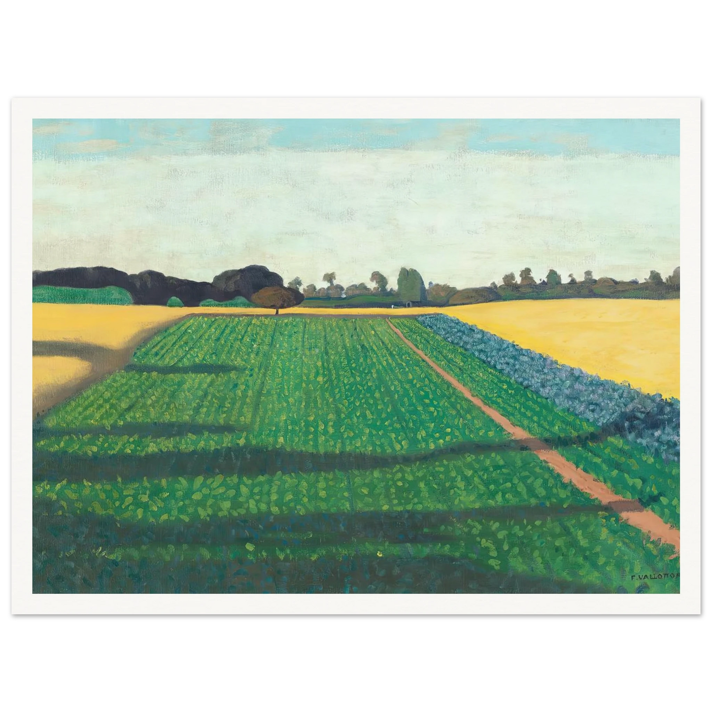 The Fields, Plateau Of Red Cross (1914) Art Print | Felix Vallotton-Quipham Collections