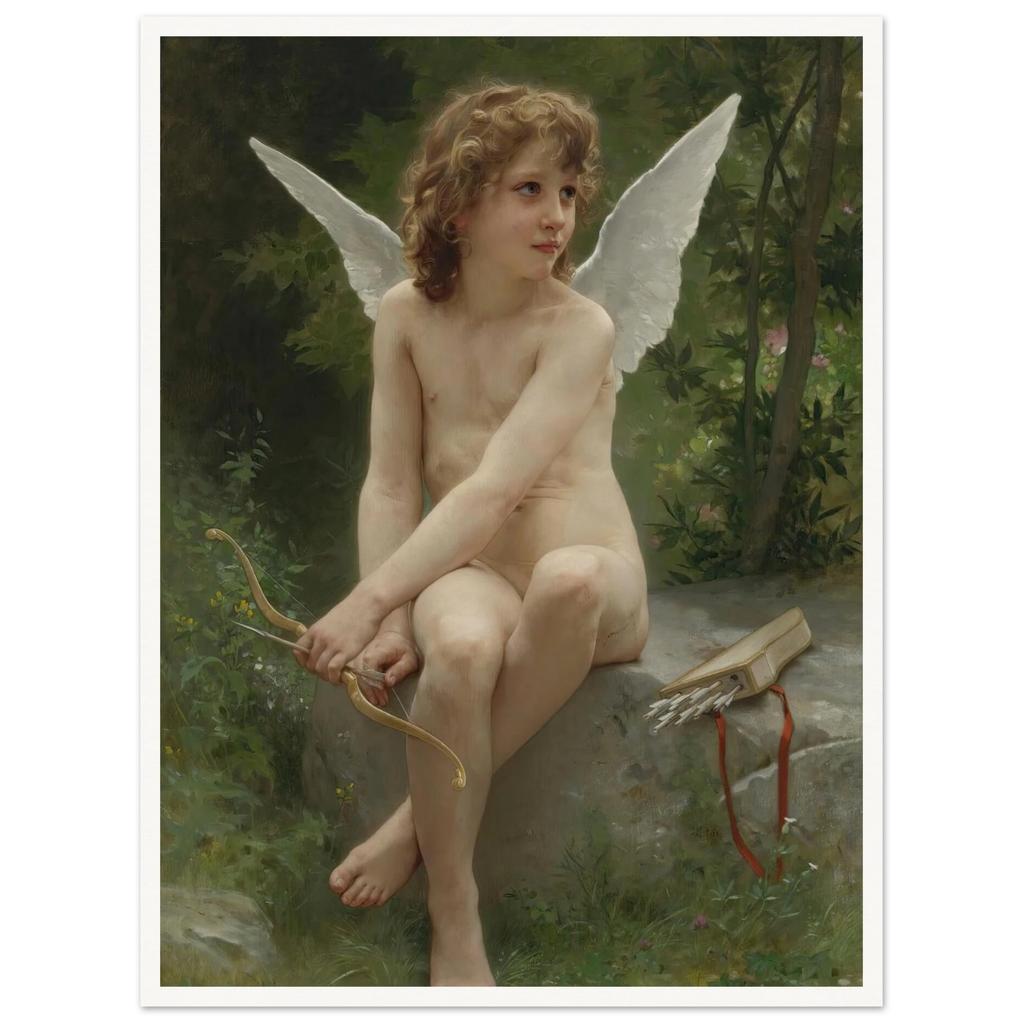 Amour À L’affût (1890) Art Print | William Bouguereau-Quipham Collections