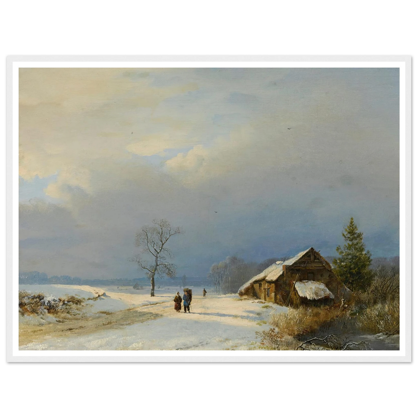 Dutch winter in the Gooi (1828) Art Print | Barend Cornelis Koekkoek-Quipham Collections