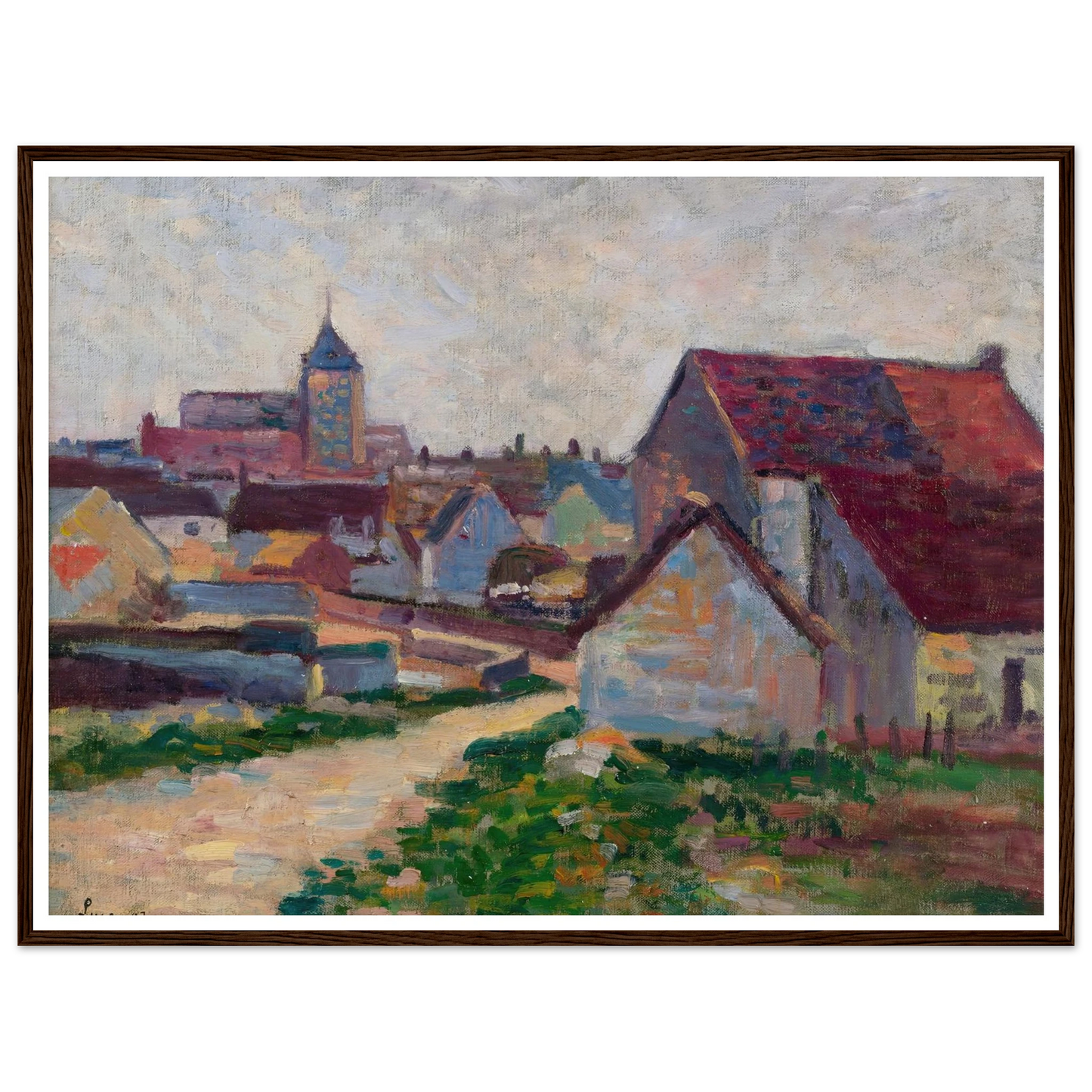 Le Village De Conche-Sur-Condoires (1897) Art Print | Maximilien Luce-Quipham Collections