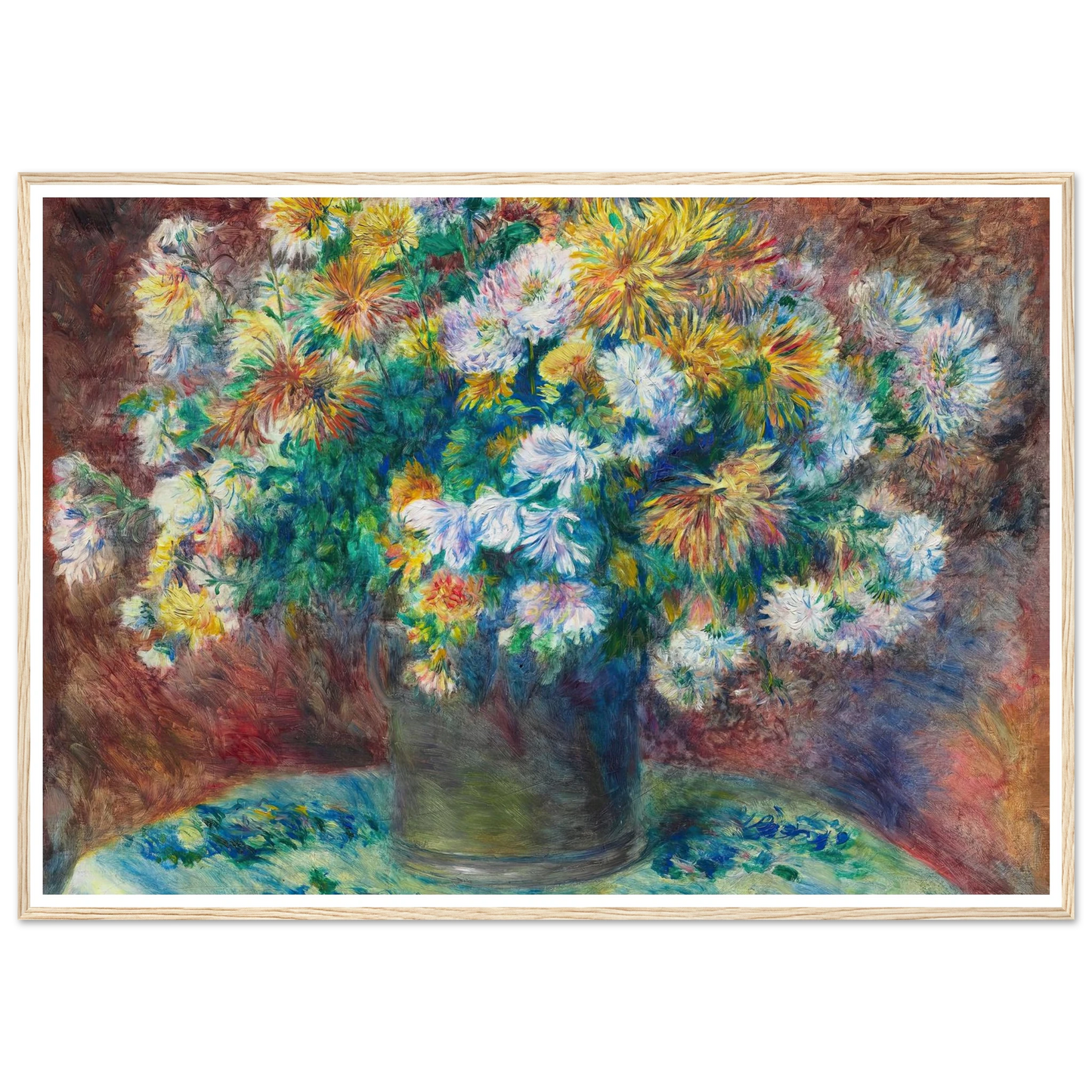 Chrysanthemums (1881) Art Print | Pierre Auguste Renoir-Quipham Collections