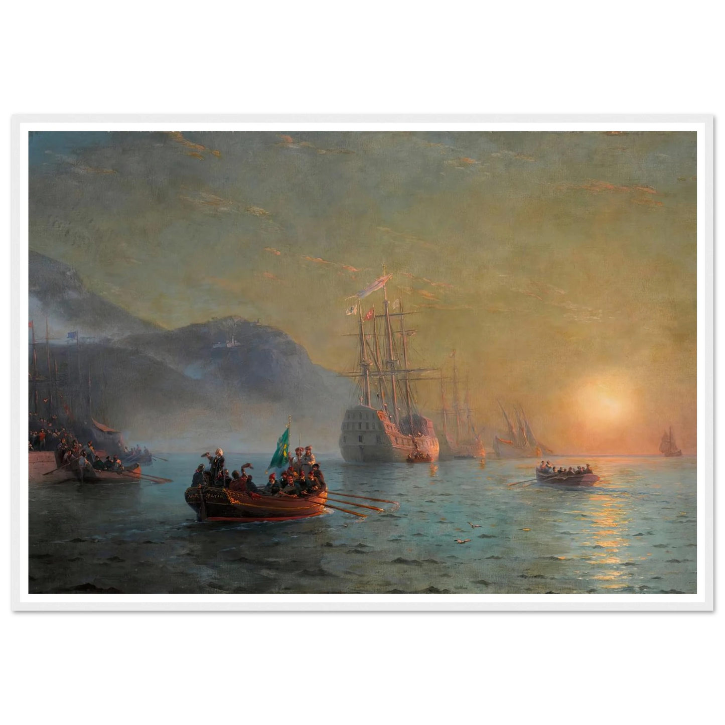 Columbus’ Farewell before Starting on his Voyage from Port Palos in Spain (1892) Art Print | Ivan Konstantinovich Aivazovsky-Quipham Collections
