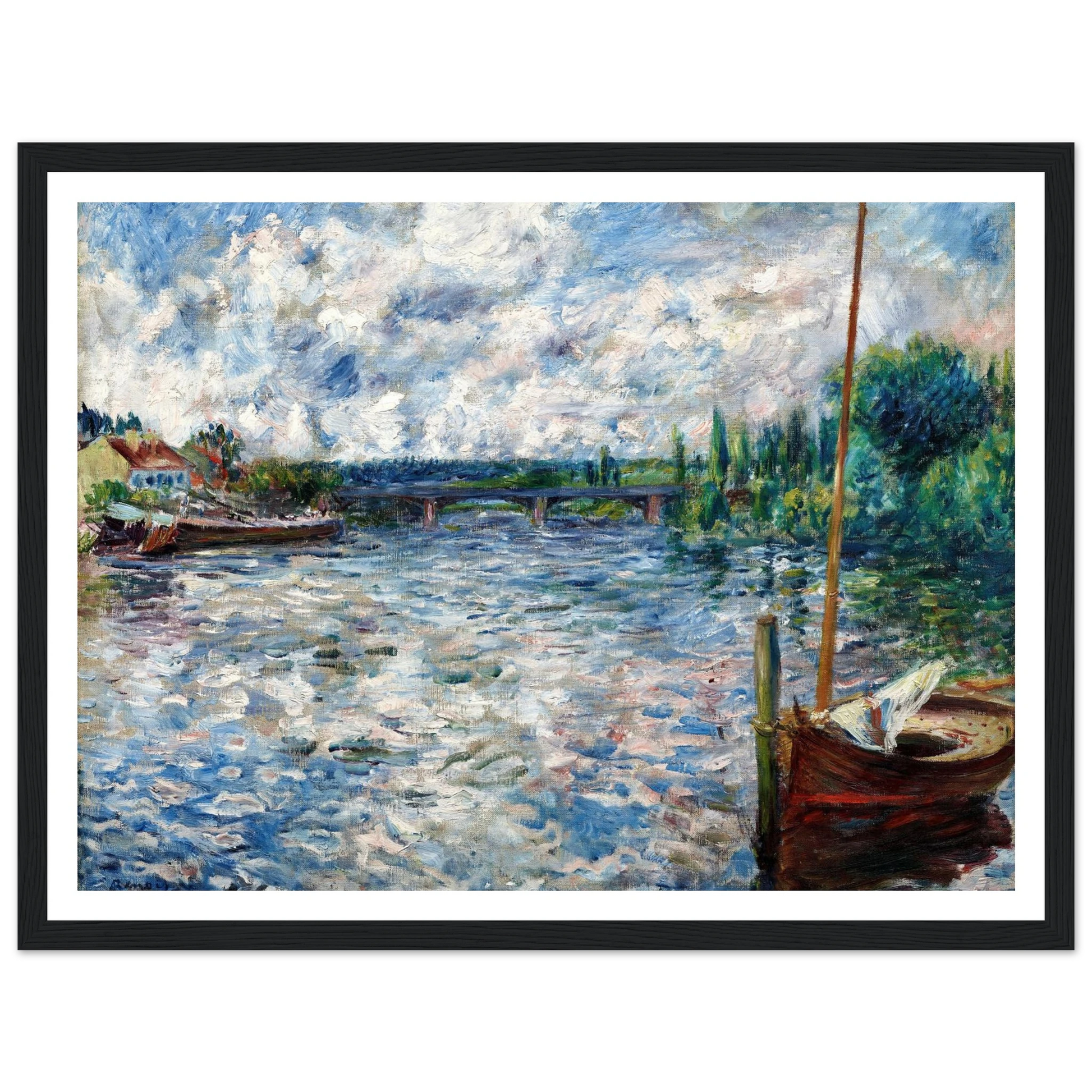The Seine at Chatou (1874) Art Print | Pierre Auguste Renoir-Quipham Collections
