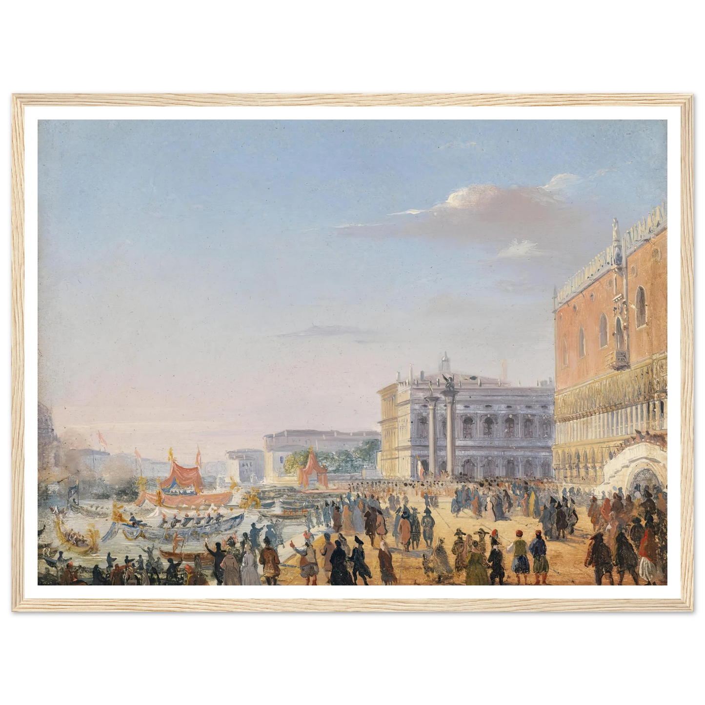 Ankunft Franz Joseph und Elisabeth in Venedig Art Print | Ippolito Caffi-Quipham Collections