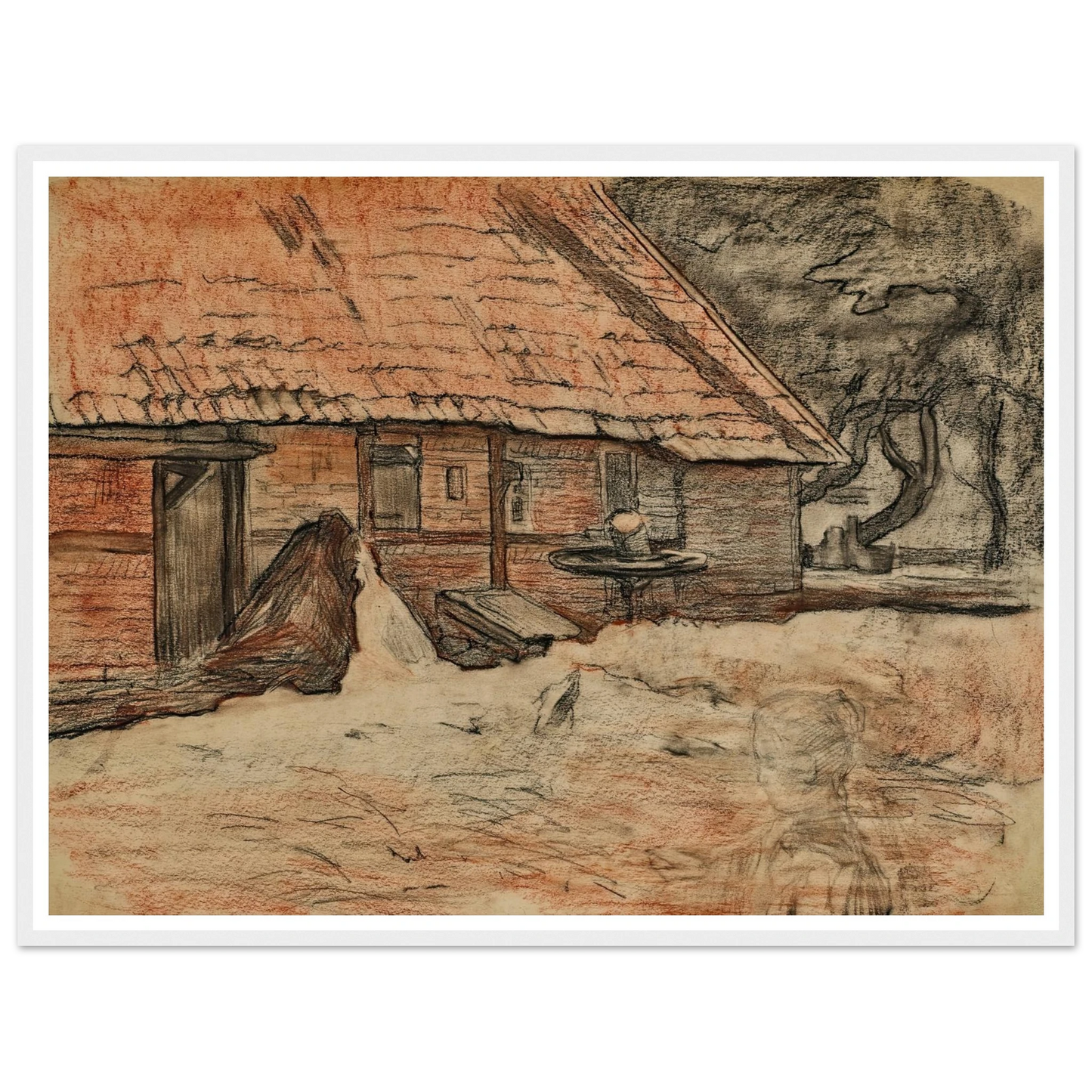 Zijaanzicht van een boerderij bij Winterswijk (circa 1898-1899) Art Print | Piet Mondrian-Quipham Collections