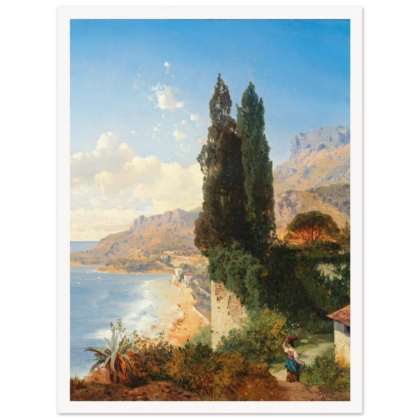 Partie Di Monaco Bei Nizza Art Print | Albert Zimmermann-Quipham Collections